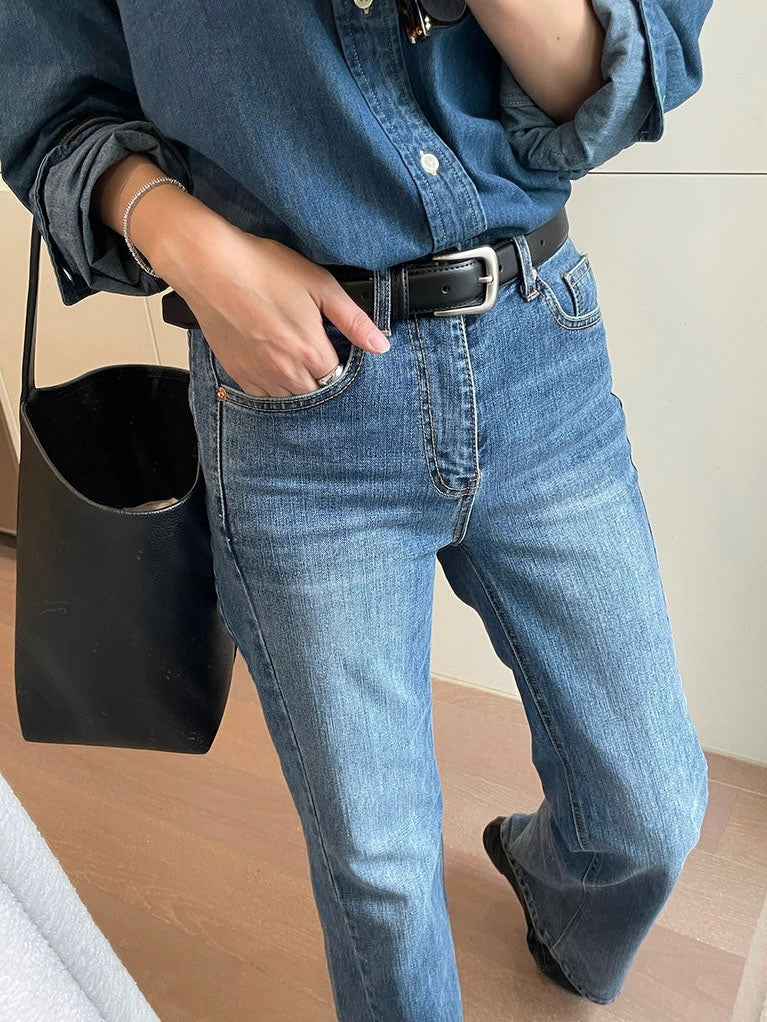 バケット型 本革ショルダーバッグ