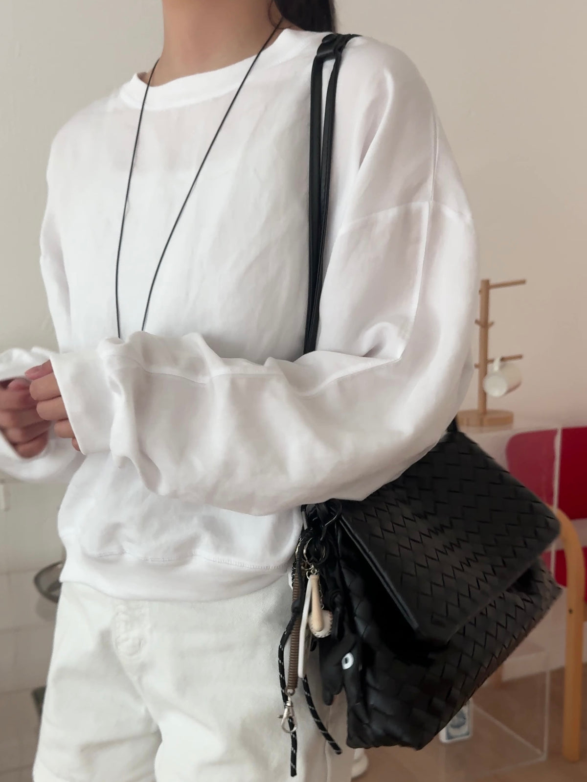 フラップ編み込み 2WAYショルダーバッグ